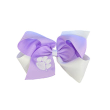 Clemson Two-Tone Grosgrain Bow - LT PURPLE