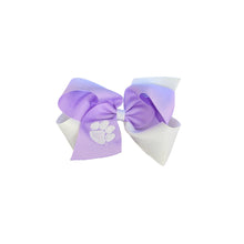 Clemson Two-Tone Grosgrain Bow - LT PURPLE