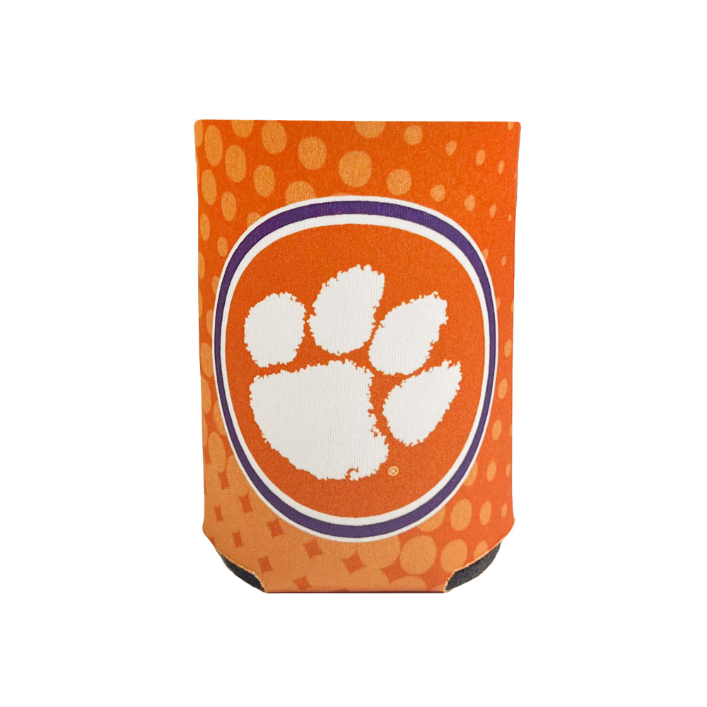 Clemson Two-Tone Paw Koozie - ORANGE/GREY