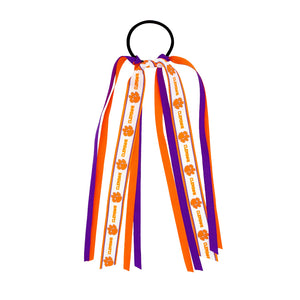 Clemson Two‑Tone Ponytail Streamer