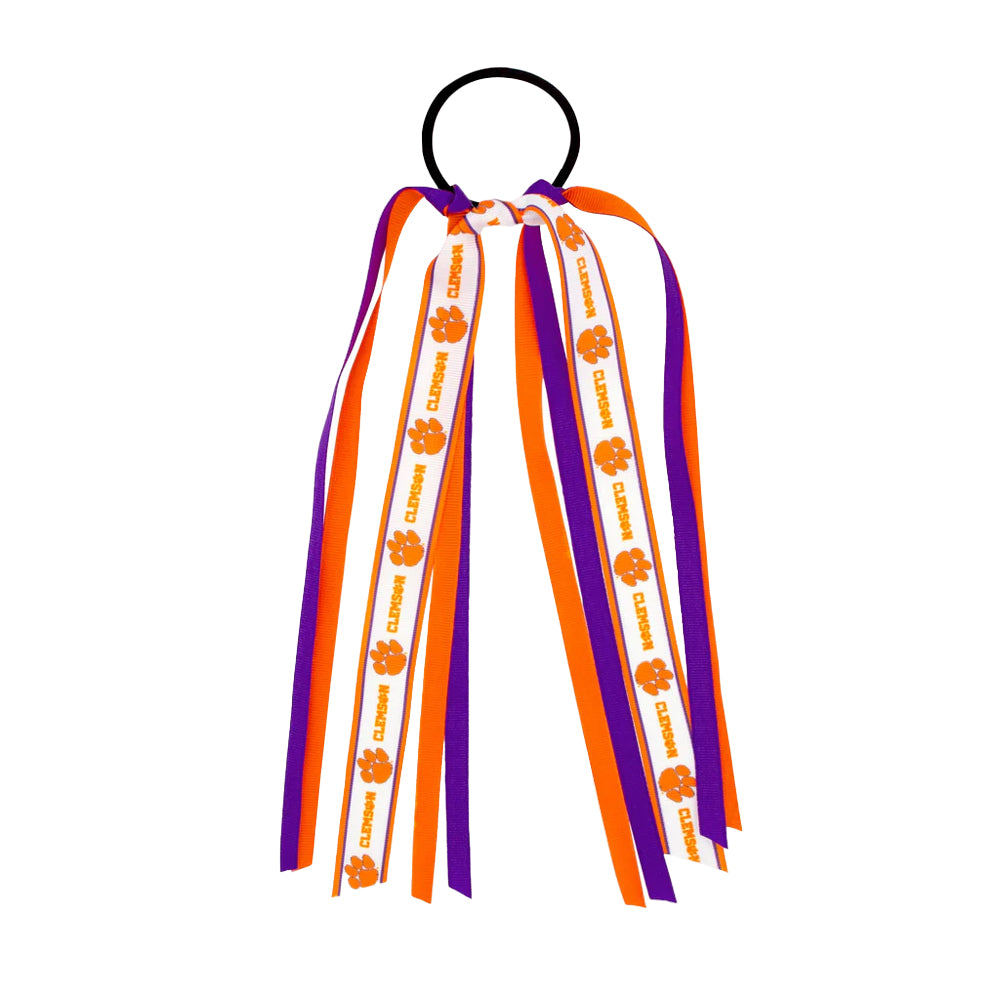 Clemson Two‑Tone Ponytail Streamer