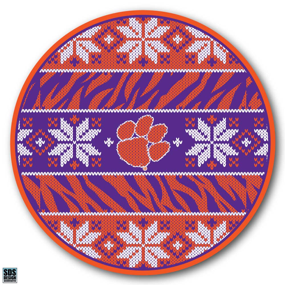 Clemson Ugly Sweater Vinyl Decal