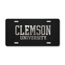 Clemson University Black Mirrored Auto Plate - BLACK
