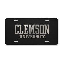Clemson University Black Mirrored Auto Plate