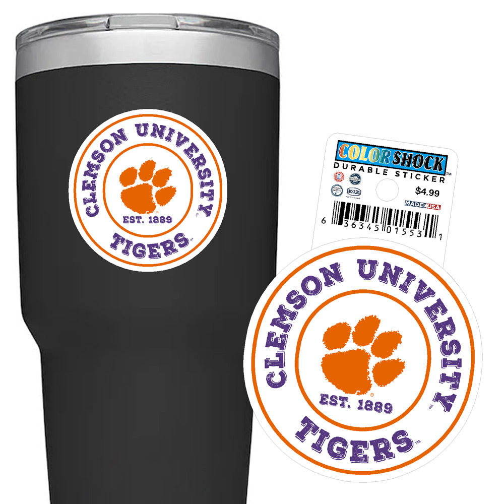 Clemson University Circle Sticker