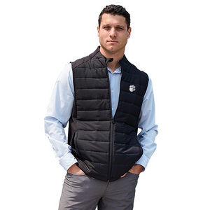Clemson Vantage Ninja Quilted Vest - BLACK
