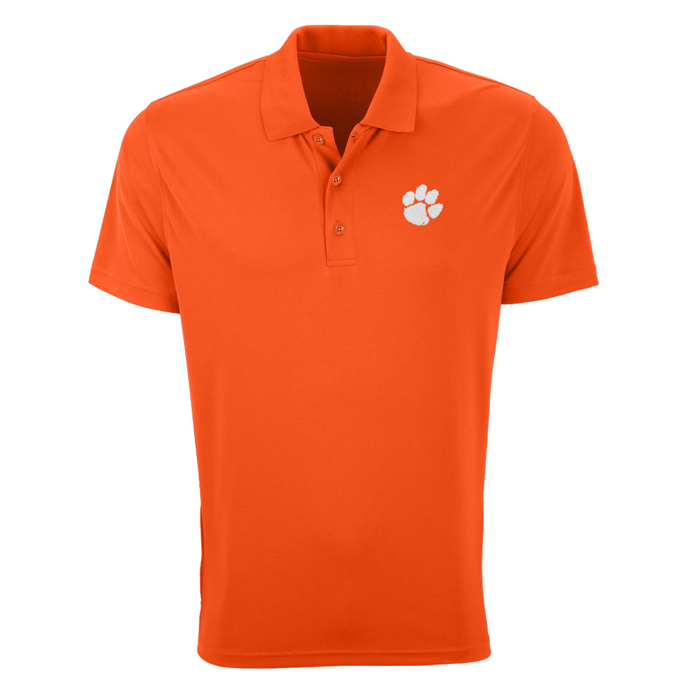 Clemson Vantage Omega Mesh Tech Polo - ORANGE
