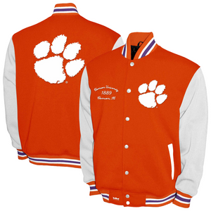 Clemson Varsity Fleece Jacket - ORANGE