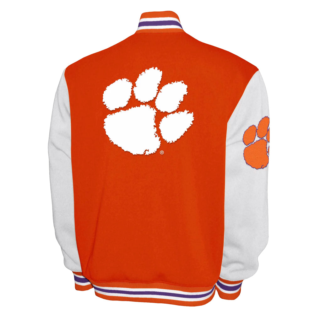 Clemson Varsity Fleece Jacket - ORANGE