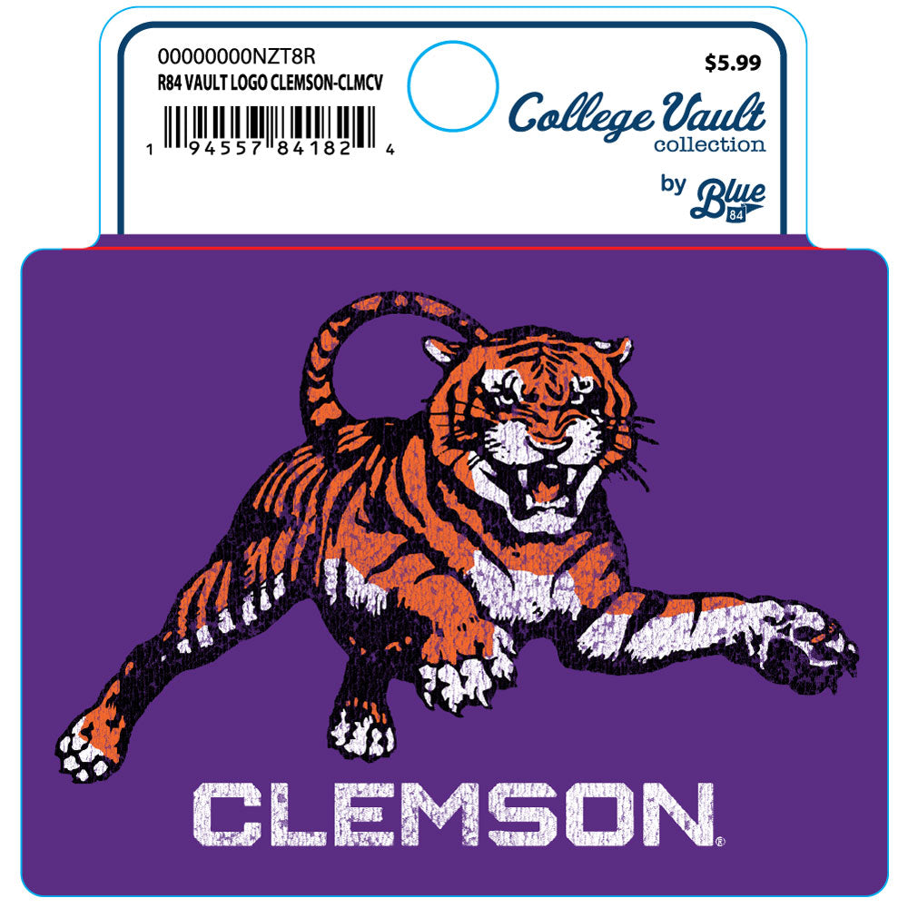 Clemson Vault Pouncing Tiger Sticker