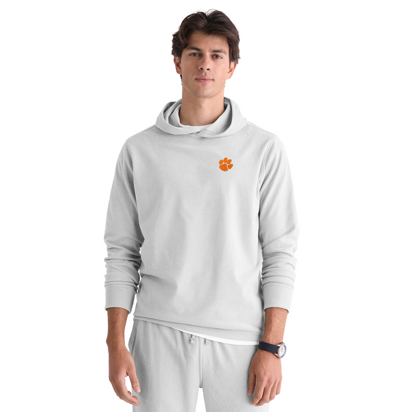 Clemson Vineyard Vines Calmwater Hoodie - LY GREY