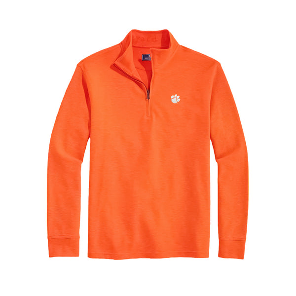 Clemson Vineyard Vines Salt Water Quarter Zip - ORANGE