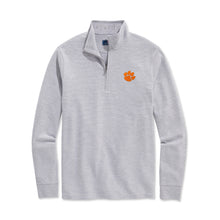 Clemson Vineyard Vines Saltwater Quarter-Zip - LT GREY