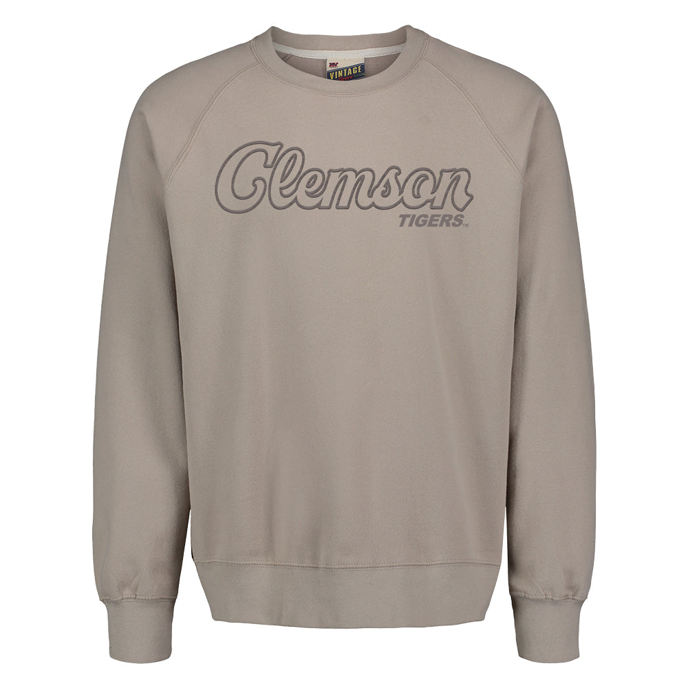 Clemson Vintage Fleece Crewneck - OATMEAL