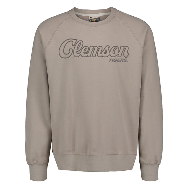 Clemson Vintage Fleece Crewneck - OATMEAL