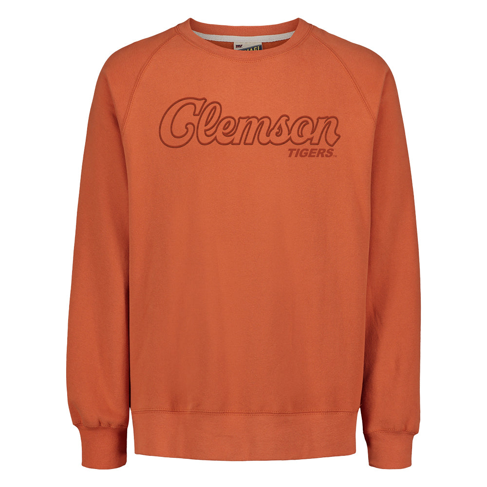 Clemson Vintage Fleece Crewneck - ORANGE
