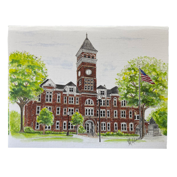 Clemson Watercolor Old Main Notecards S/8