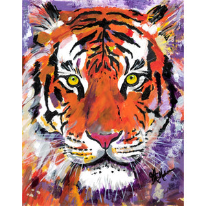 Clemson Watercolor Tiger Stare Notecards Set of 8