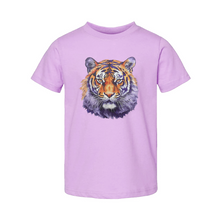 Clemson Watercolor Tiger Tee - LT PURPLE