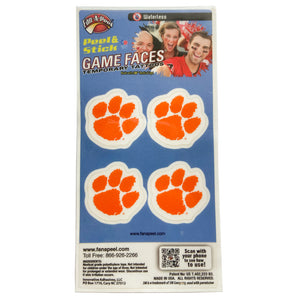 Clemson Waterless Tiger Paw Tattoos