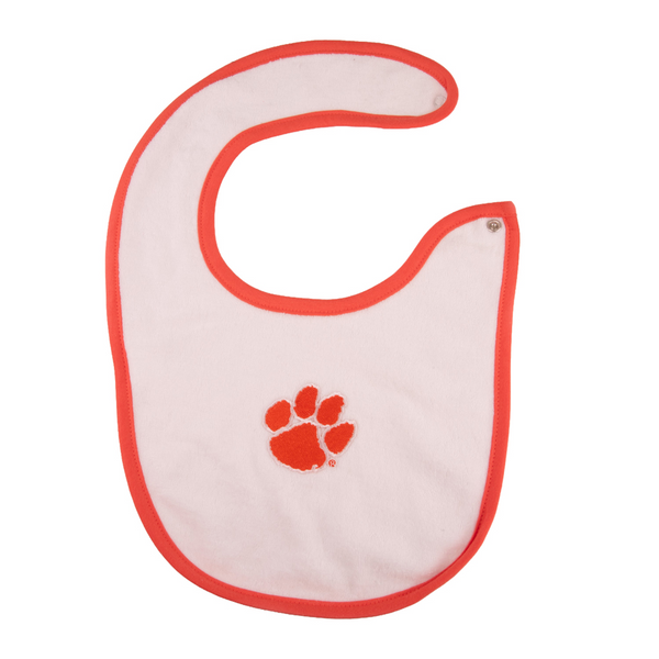 Clemson White Juice Bib - WHITE