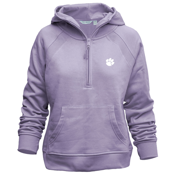 Clemson Women’s Asana Half-Zip Hoodie - LT PURPLE