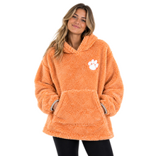 Clemson Women's Blanket Sherpa Pouch Hoodie - ORANGE