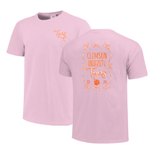 Clemson Women’s Comfort Colors Bow Frame Tee - PINK