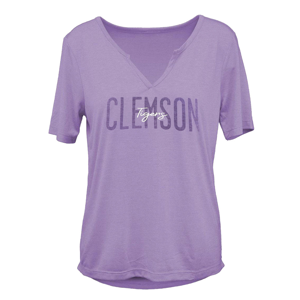 Clemson Women's Dreamgirl Split-Neck Tee