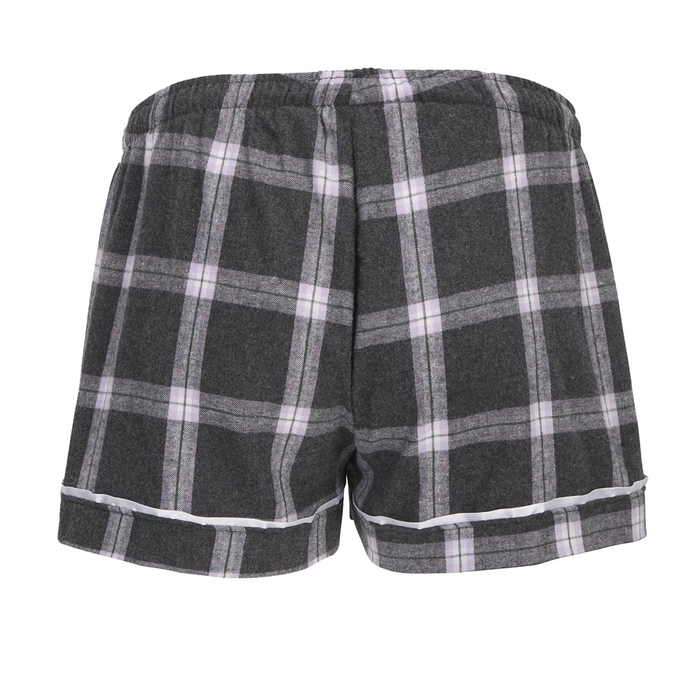 Clemson Women's Flannel Shorts - LT GREY