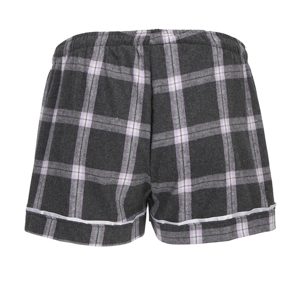 Clemson Women's Flannel Shorts - LT GREY