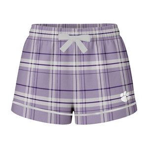 Clemson Women's Flannel Shorts - LT PURPLE