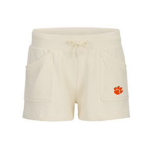 Clemson Women's French Terry Safari Short - IVORY