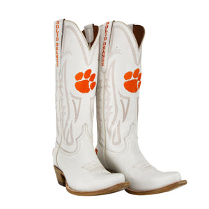 Clemson Women's Gameday Western Boot - IVORY