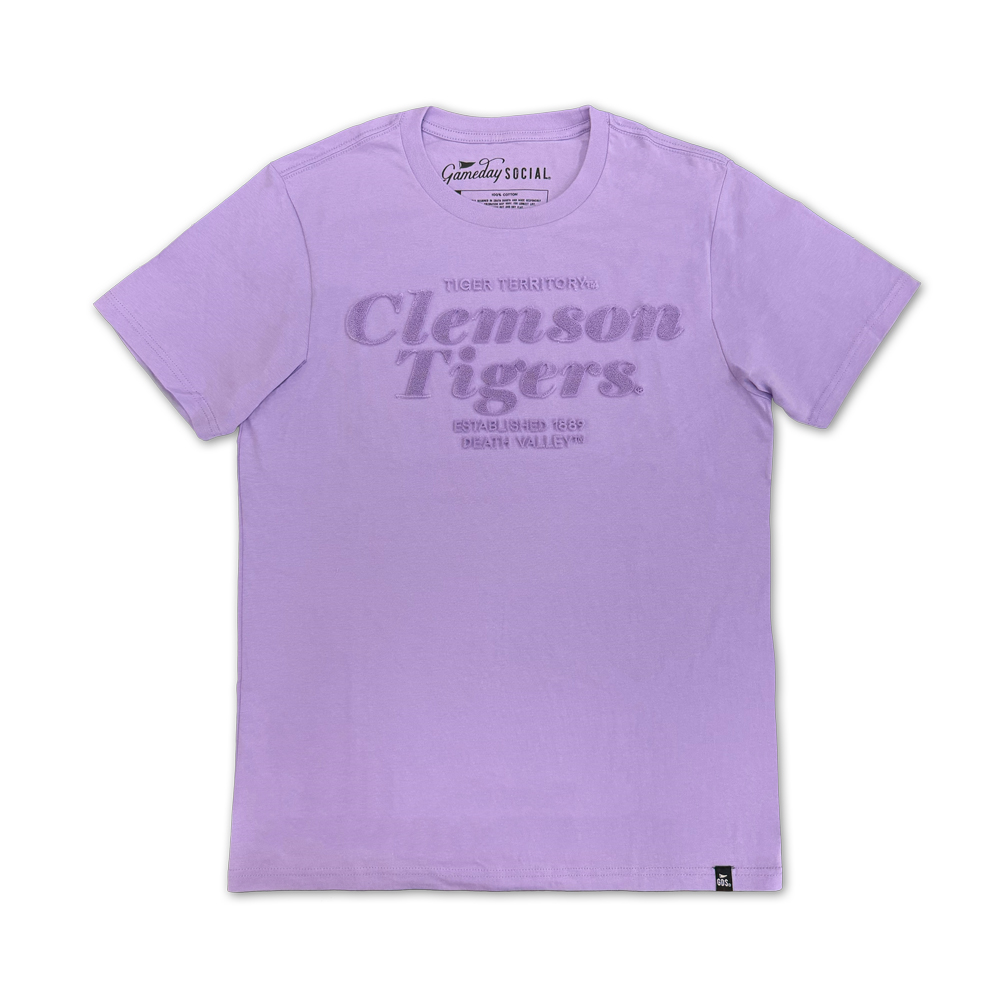 Clemson Women’s Hansen Brushed Comfort Tee - LT PURPLE