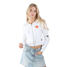 Clemson Women's Hype and Vice Mia Cropped Full-Zip Sweat Jacket