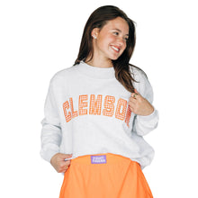 Clemson Women's Mallory Gingham Mock Neck Sweatshirt