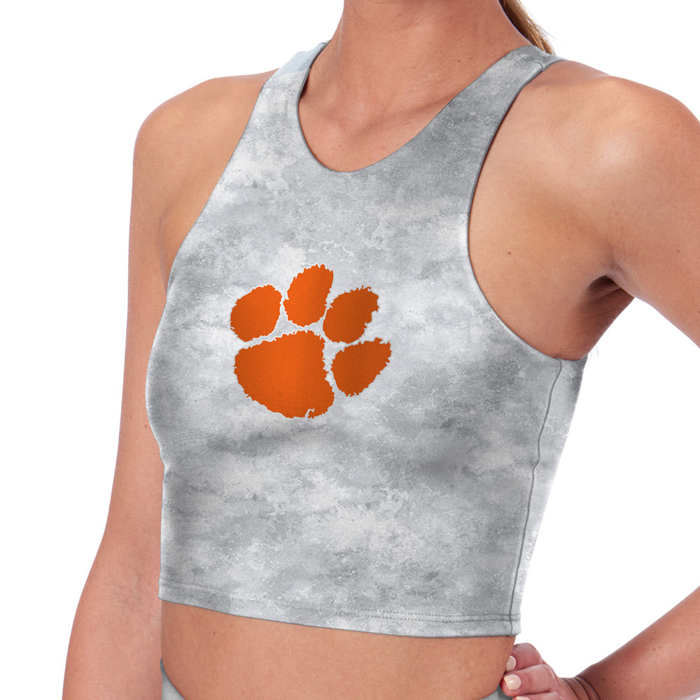 Clemson Women's Marble Midi Tank Bra