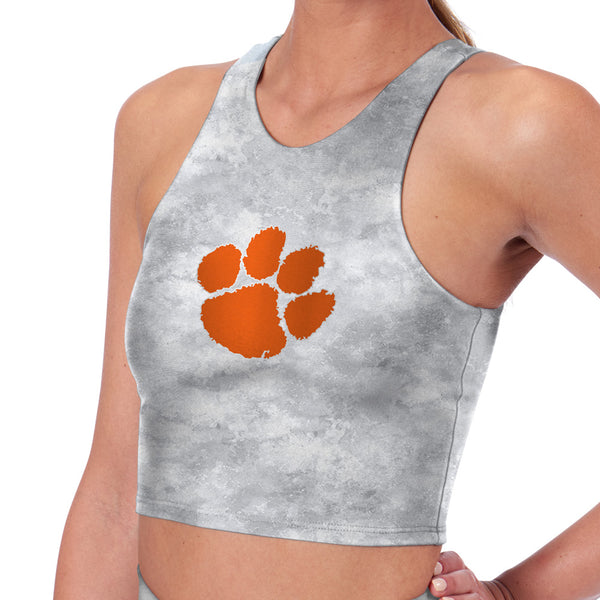Clemson Women's Marble Midi Tank Bra
