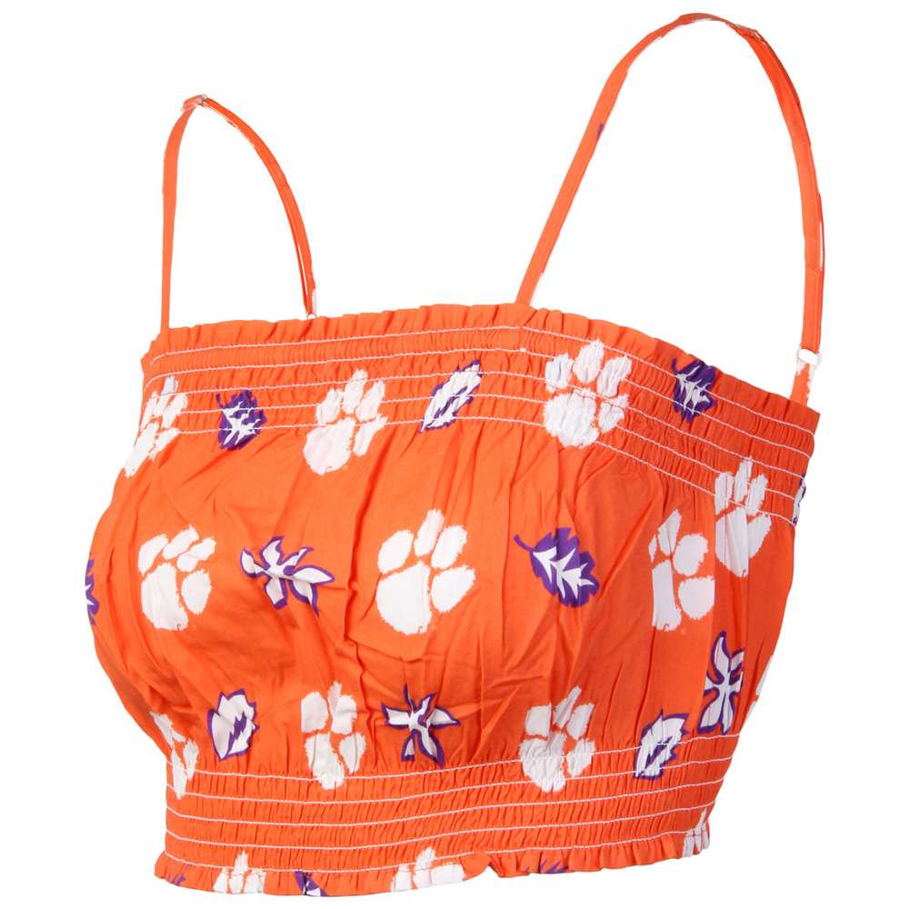 Clemson Women's Mid Beach Halter Top - ORANGE