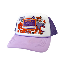 Clemson Women’s Multi-Media Patch Trucker Cap - PURPLE
