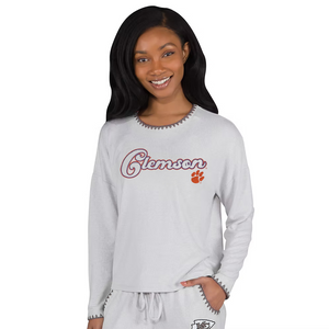 Clemson Women’s Neptune Long Sleeve Top - LT GREY