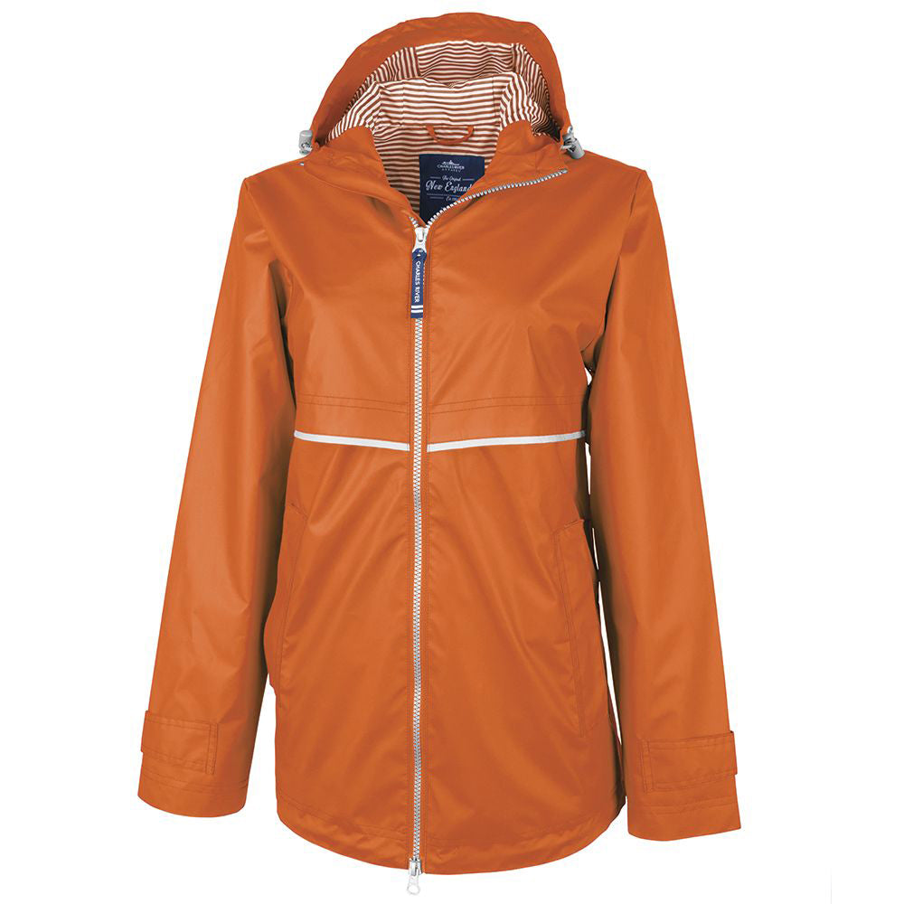 Clemson Women's New Englander Long Raincoat - ORANGE