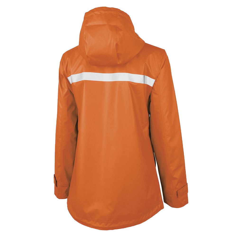 Clemson Women's New Englander Long Raincoat - ORANGE