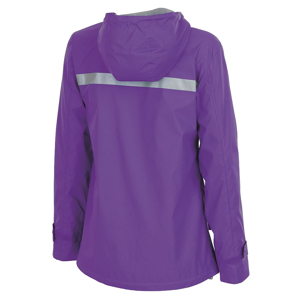 Clemson Women's New Englander Long Raincoat - PURPLE