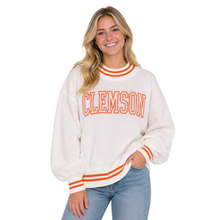 Clemson Women's Oversized Queen Sweater - IVORY