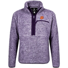 Clemson Women's Paw Sherpa Quarter-Zip - PURPLE
