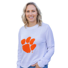 Clemson Women's Paw Sweater - WHITE