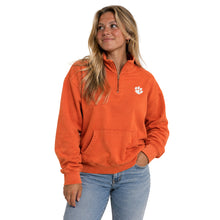 Clemson Women's Pigment-Dyed Fleece Quarter-Zip