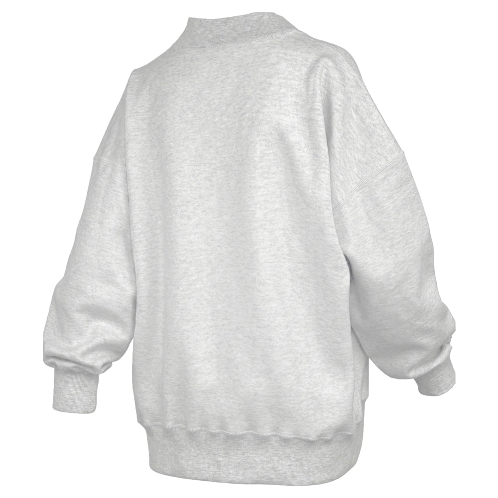 Clemson Women's Pressbox Bingo Reversible Mock Neck Sweatshirt - LT GREY